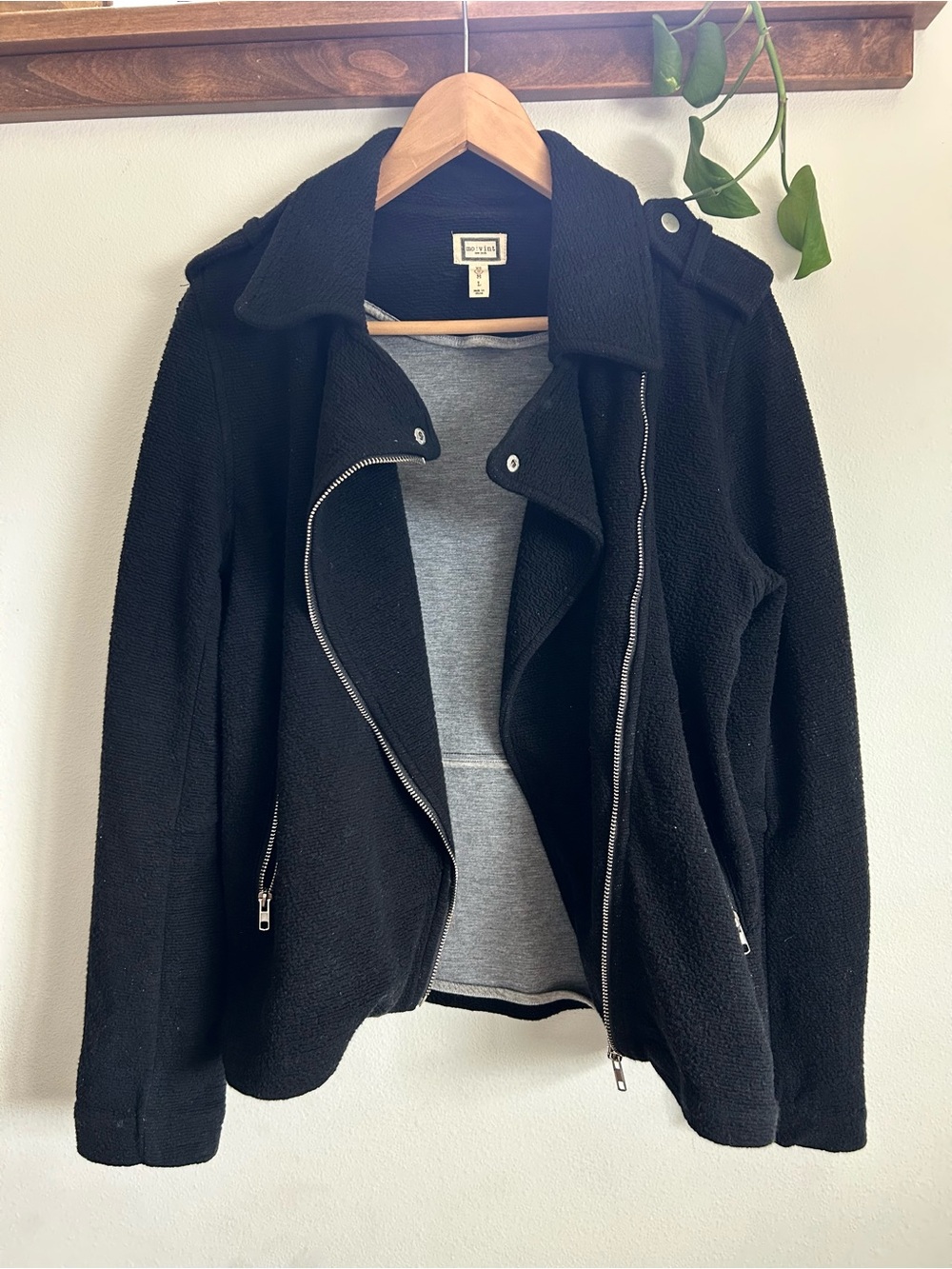Anthropologie Black Asymmetrical Moto Jacket